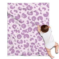 Pink and Purple Of Leopard Print Blanket,Comfortable Soft Flannel Throw Blanket,All Season,Warm Lightweight Blankets for Sofa Bed Couch Living Room Chair,30"x40"