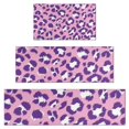 thumbnail image 1 of Pink and Purple Of Leopard Print Kitchen Rugs Sets Of 3,Kitchen Runner Rugs Non Skid Washable,Decorative Kitchen Floor Mats for Kitchen,Sink,Laundry,17"x30"+ 17"x47" + 17"x59", 1 of 6