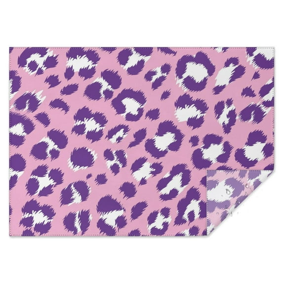 Pink and Purple Of Leopard Print Rectangle Tablecloth 60"x84",Waterproof Polyester Rectangle Table Cloth, Wipeable Spillproof Polyester Tablecloth for Dining, Camping, Indoor and Outdoor