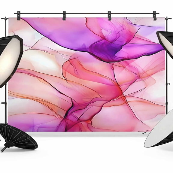 Pink Purple Marble Backdrop for Photography, Abstract Art Ombre Photo Backdrop Portrait Background Party Banner Photo Backgrounds for Studio Booth Props, 12x8ft