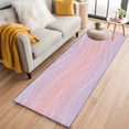 thumbnail image 1 of Pink Purple Ombre 2'x6' Runner Rugs for Hallway Kitchen Bedside Non Slip Washable, Modern Abstract Striped Polka Dots Entryway Rug Runners with Rubber Backing, Long Carpet Runner for Laundry Room, 1 of 8