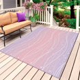 thumbnail image 1 of Pink Purple Ombre Outdoor Rug 5x8 Ft, Non Slip Washable Area Rug, Modern Abstract Striped Polka Dots Patio Rugs Carpet Runner, Large Floor Mat for Indoor/Outdoor Deck Porch Camping, 1 of 8
