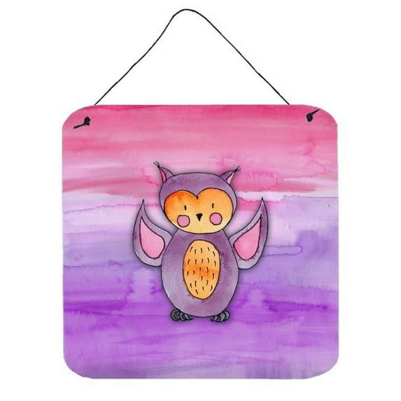 Pink & Purple Owl Watercolor Wall or Door Hanging Prints