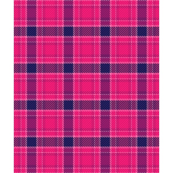 TNCT Pink & Purple Plaid Pattern Edible Image Chocolate Transfer Sheet, Multicolor