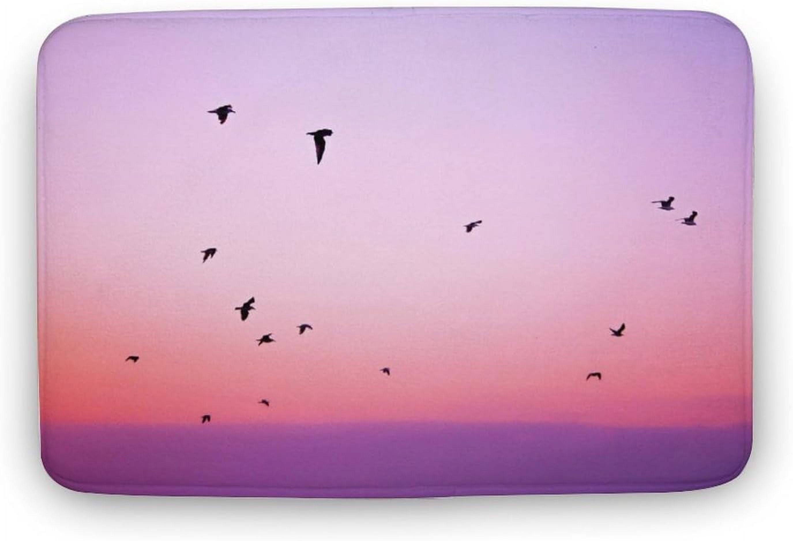 Pink Purple Sky Doormat for Home Lake House Porch Front Entrance