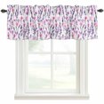 thumbnail image 1 of Pink Purple Spring Floral Kitchen Valances for Windows, Small Valance Curtains Rod Pocket Window Treatments Blooms Botanical Summer Window Valances for Living Room Bathroom Bedroom 54"x18", 1 of 9