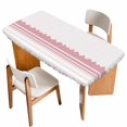 thumbnail image 1 of Pink Purple Striped Table Cloths for 3 Foot Rectangle Tables, Abstract Modern Geometric Stripes Patio Waterproof Elastic Fitted Tablecloths, Washable Rectangular Table Cover for Camping, 1 of 8