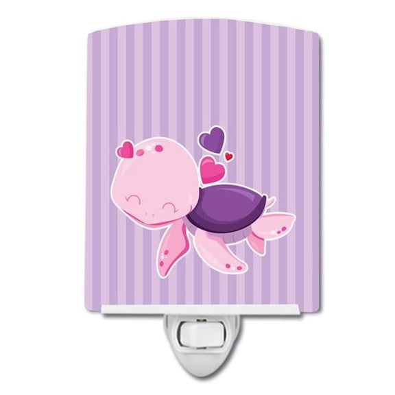 Pink & Purple Turtle Ceramic Night Light