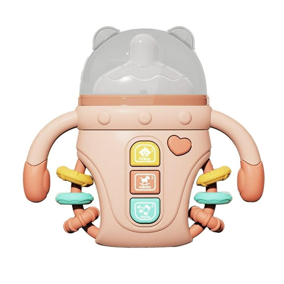 Pink Puzzle Solving Toy For Infants Can Chew On Bottles Children'S Music Hand Clapping Ringing