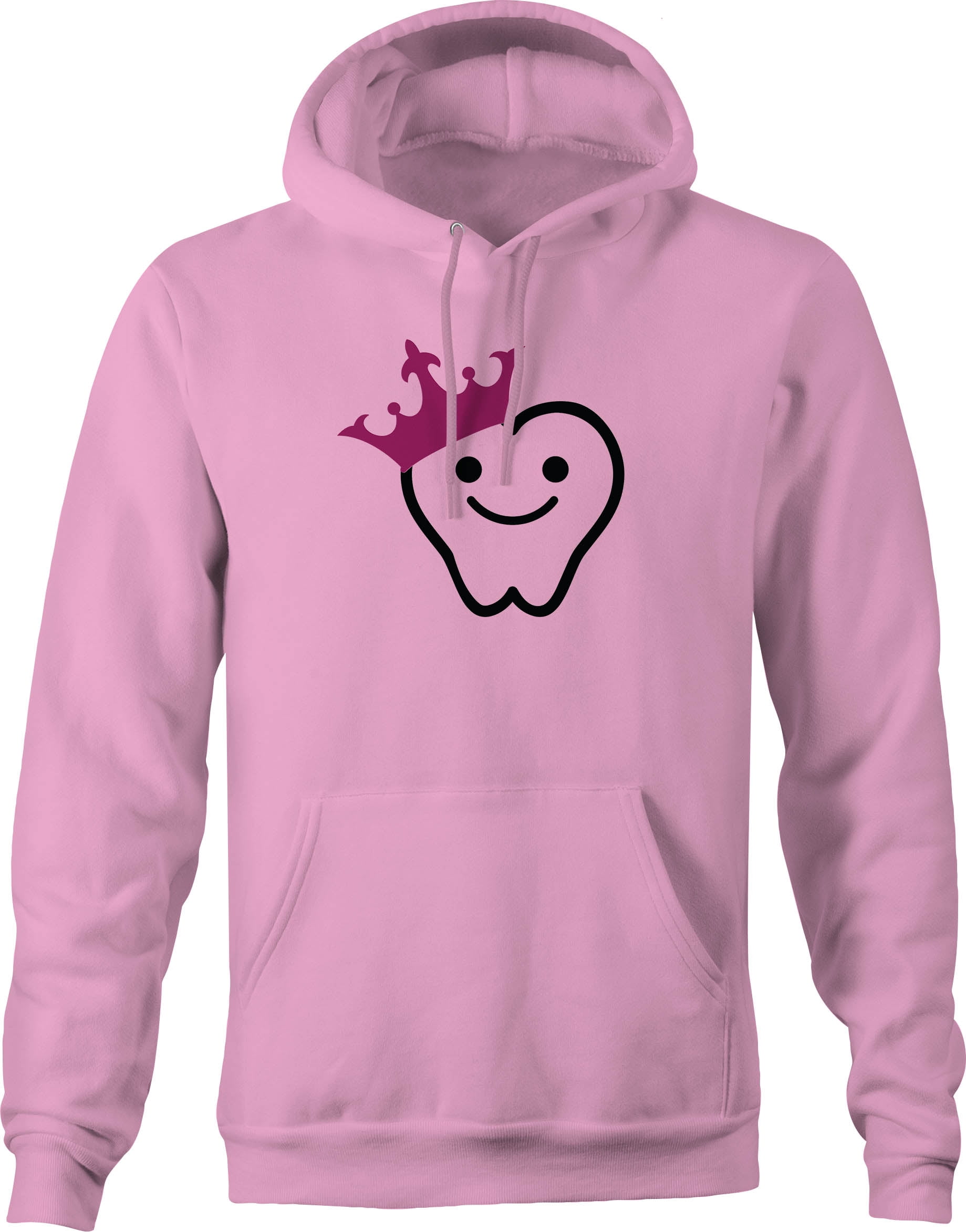Pink Queen Tooth Smiling Crown Dentistry Teeth Hoodie XXL