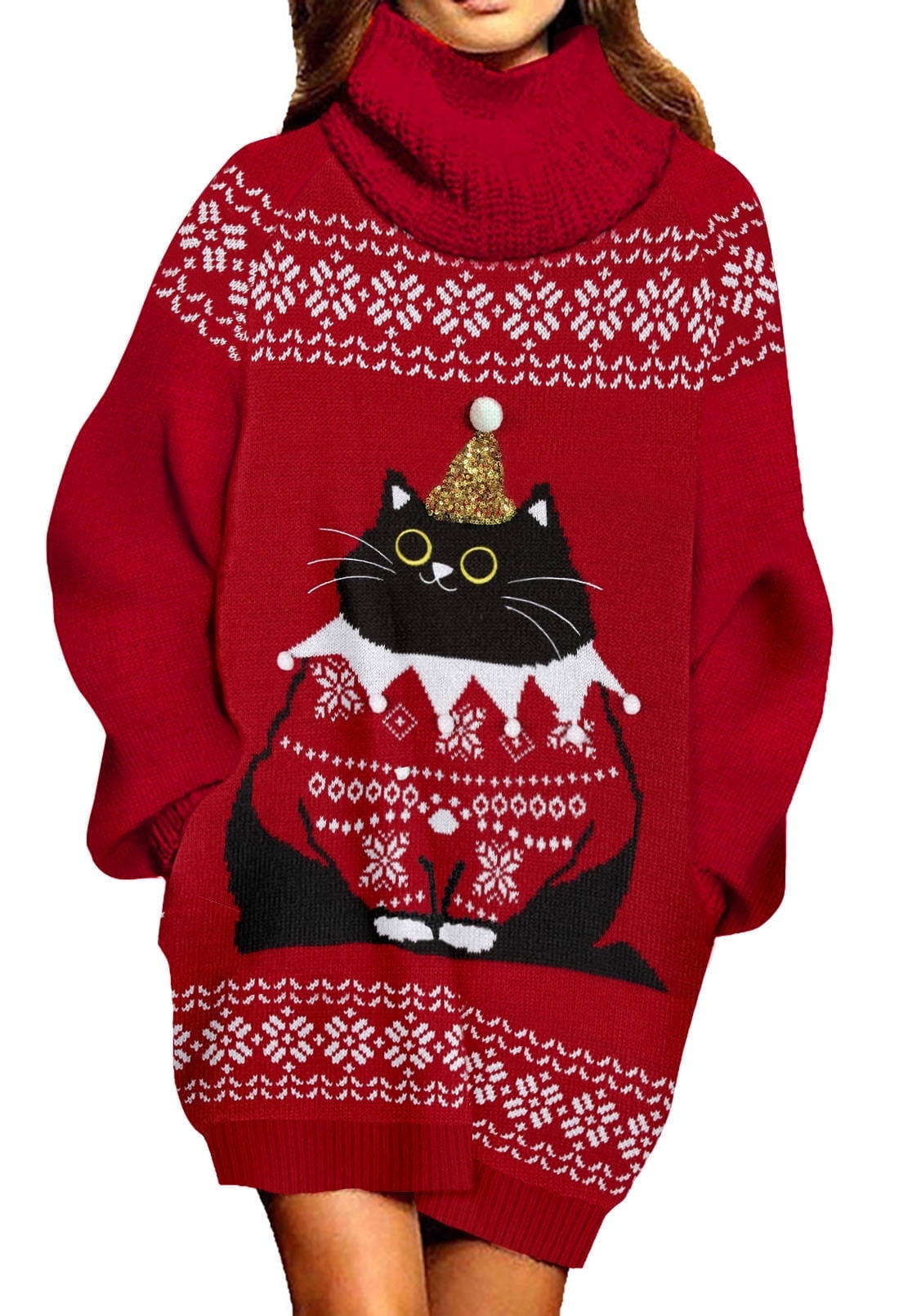 ASHLYN™|FESTIVE TURTLENECK SWEATER