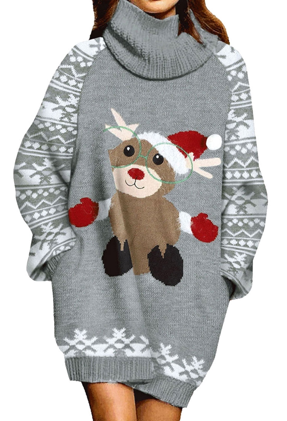 ASHLYN™|FESTIVE TURTLENECK SWEATER main image 0
