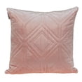 thumbnail image 1 of Pink Quilted Diamonds Velvet Solid Color Throw Pillow, 1 of 5