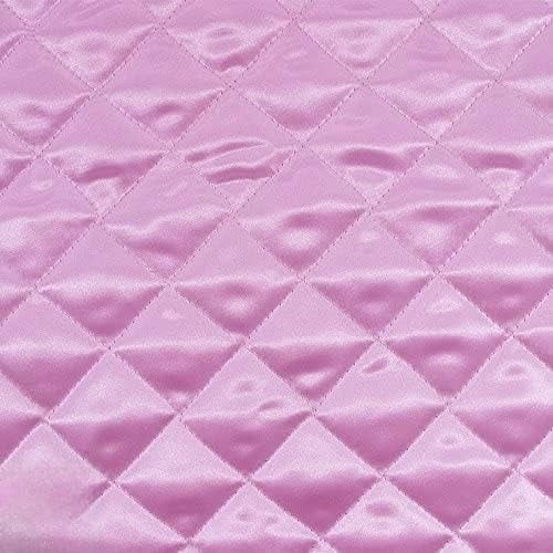 Pink Quilted Padding by the Yard, 60 Inch Wide 100% Polyester Quilted Padding Fabric, Polyester Quilted Fabric for Jackets, Bags, Linings & Sewing