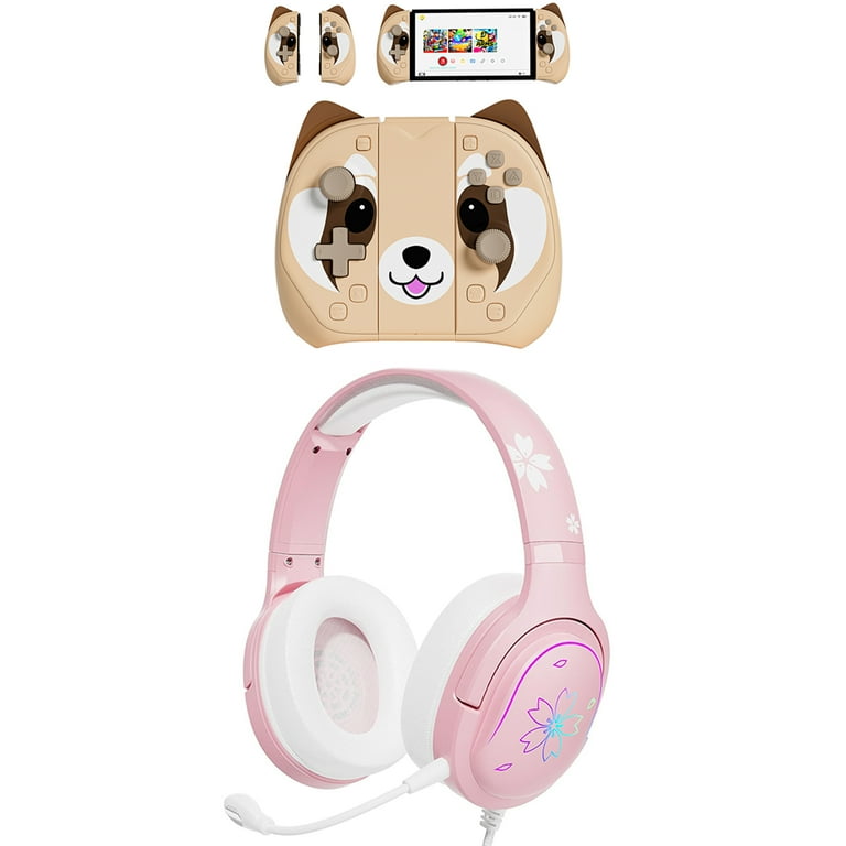 Pink gaming headset nintendo switch hotsell