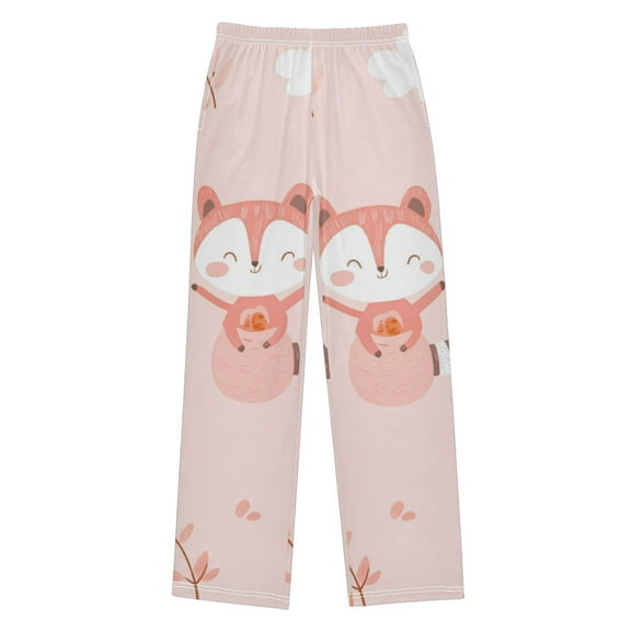 Pink Raccoon Pajama Pants Soft Lightweight Lounge Pants Bottoms Sleep Pants Warm Comfy