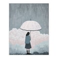 thumbnail image 1 of Pink Rain By Amy Denver Minimalist Soft Pastel Rain Clouds Minimalism Simple Modern Artwork Unframed Wall Art Print Poster Home Decor Premium, 1 of 5