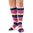 thumbnail image 1 of Pink Rainbow Stripe Toe Socks, 1 of 3