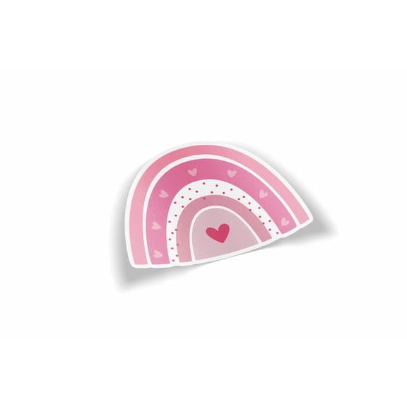 Pink Rainbow Waterproof Sticker