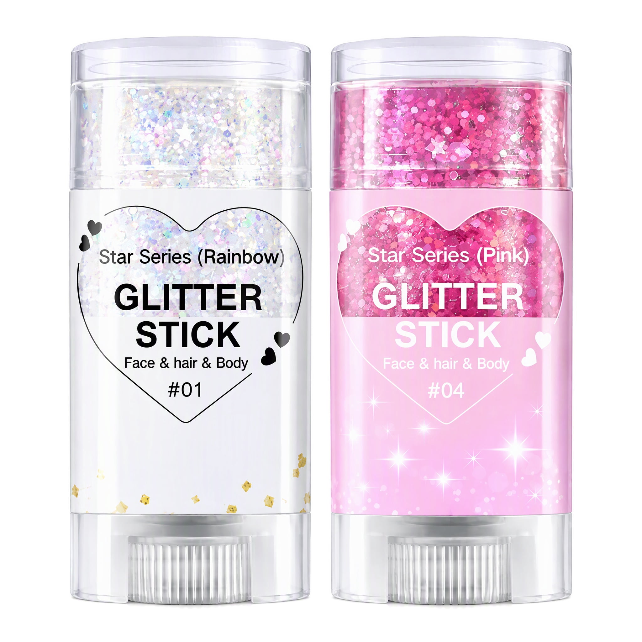 Fall Face Paint Sign Pink Out & Rainbow White Glitter Stick, Sparkly Hair Face & Body ...