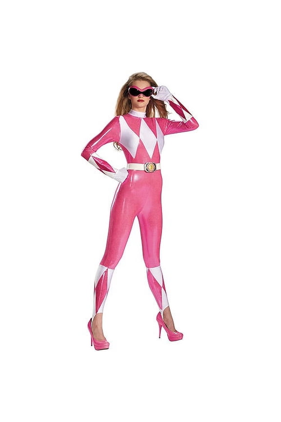Pink Ranger Sassy Bodysuit Adult Halloween Costume