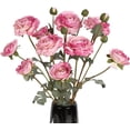 thumbnail image 1 of Pink Ranunculus Artificial Flower 5Heads '' Long Stems Silk Ranunculus Fake Buttercup Artificial Flowers for DIY Wedding Bouquets Home Kitchen Decorations (Pink), 1 of 4