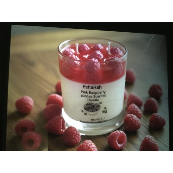 Pink Raspberry Sundae scented candle