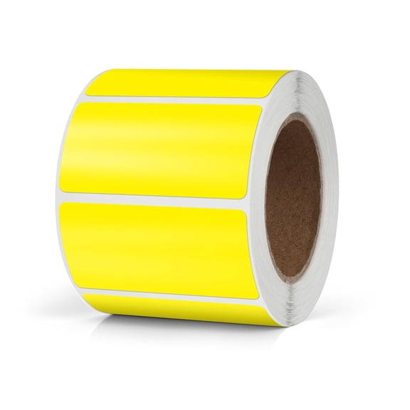 Pink Rectangle Stickers 2 x 1 Inch Color Coding Labels Vinyl Roll Self-Adhesive Waterproof Removable 500 PCS