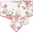 thumbnail image 1 of Pink Rectangle Tablecloth, Floral Tablecloth, Pink Flowers Print Table Cloth, Spring Summer Waterproof Wrinkle Free Rectangle Tablecloth for Rectangle Tables 60 X 84, 60 X 102, 60 X 120 Inch, 1 of 5