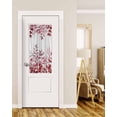 thumbnail image 1 of Pink Red Eucalyptus Leaves Blackout Curtains, French Door Curtains for Door Window, Watercolor Spring Summer Botanical Privacy Drapery for Patio/Sidelight Doors, 1 Panel with Tieback, 25 x 40 Inches, 1 of 6