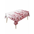 thumbnail image 1 of Pink Red Eucalyptus Leaves Table Cloth, Waterproof Tablecloth for Rectangle Tables, Watercolor Spring Summer Botanical Reusable Washable Fabric Table Cover for Restaurant Kitchen Dining 60"x120", 1 of 9