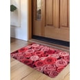 thumbnail image 1 of Pink Red Floral Valentines Door Mat&nbsp;Indoor Outdoor Entrance, Non Slip Small Rug for Kitchen Bathroom Entryway Rug, Spring Floral Botanical Washable Doormat Floor Mat 18x30 Inch, 1 of 8