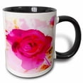 thumbnail image 1 of 3drose, Pink Red Rose, 11oz Two-tone Black Mug, 1 of 6