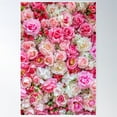 thumbnail image 1 of Pink & Red Roses Romantic Floral Poster Wall Art, Modern Wall Decor For Living Room Bedroom, 16x24 UNFRAMED, 1 of 2