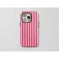 thumbnail image 1 of Pink & Red Striped Tough Phone Case – Retro Vertical Stripe, Bold Vibrant Gift Cover for iPhone 17/16/15/14 Pro Max, Samsung Galaxy S25/S24/S37, 1 of 4