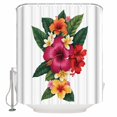 thumbnail image 1 of Pink Red Yellow Hibiscus Bathroom Shower Curtains with 12 Hooks Polyester Waterproof Shower Curtain for Stalls and Bathtubs Farmhouse Tropical Floral Decorative Bathroom Privacy Curtain 36x72 Inches, 1 of 9