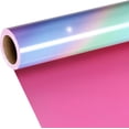 thumbnail image 1 of Pink Reversible Wrapping Paper - 17 Inch x 33 Feet Rainbow Gradient Girls Birthday Gift Wrap, Pastel Wrapping Paper for Girls, Party, Holiday & Baby Shower, 1 of 7