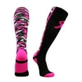 thumbnail image 1 of Pink Ribbon Awareness Camo OTC Socks (Black/Neon Pink, Large), 1 of 2