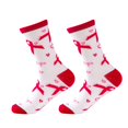 thumbnail image 1 of Pink Ribbon Awareness Crew Socks Fun Fancy Novelty Socks Cotton Bootie Socks, 1 of 21