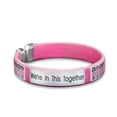 thumbnail image 1 of Pink Ribbon Bracelet Bangle Wristbands, 1 of 2
