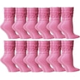 thumbnail image 1 of Pink Ribbon Breast Cancer Awareness Ankle/Crew Socks for Women, 1 of 6