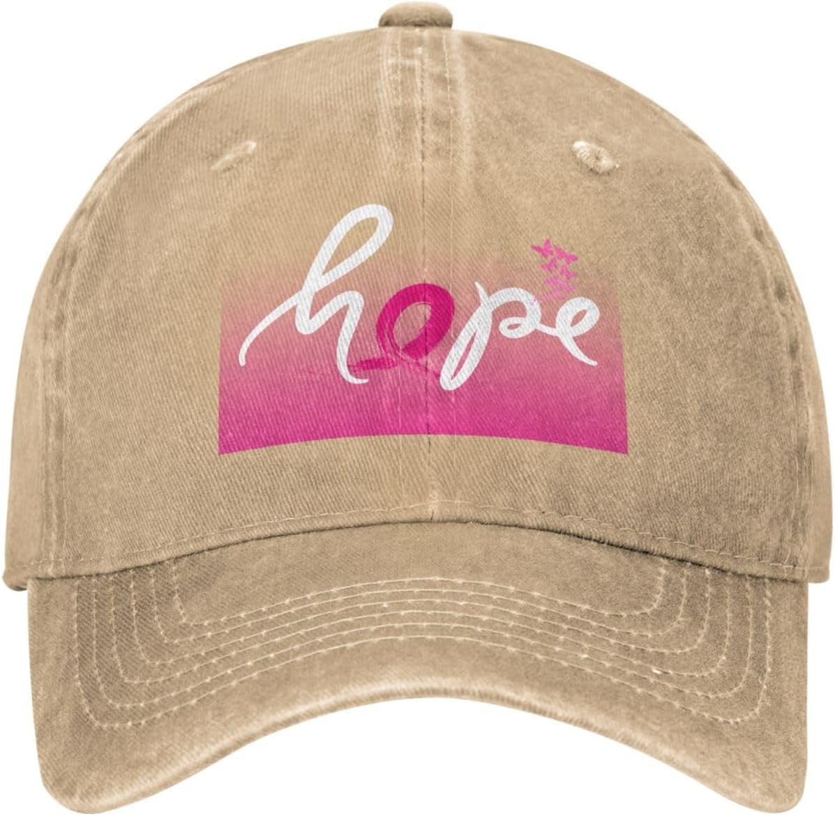 PinkRibbon Breast Cancer Awareness Hat Fight Hope Cure October Retro