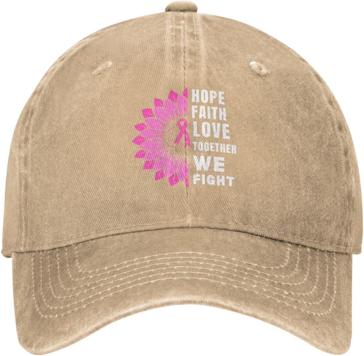 PinkRibbon Breast Cancer Awareness Hat Fight Hope Cure October Retro