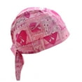 thumbnail image 1 of Pink Ribbon Breast Cancer Awareness Hearts & Flowers Skull Cap Head wrap, 1 of 4