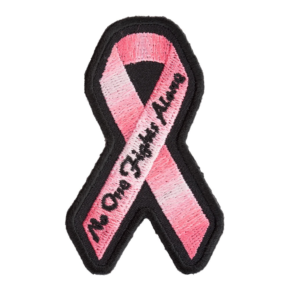 Pink Ribbon Breast Cancer Awareness No One Fights Alone Patches ...