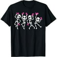 thumbnail image 1 of Pink Ribbon Breast Cancer Awareness Skeleton Women Men T-Shirt tee, 1 of 4