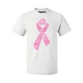 thumbnail image 1 of Pink Ribbon Breast Cancer Awareness Support Family Friends Run Walk Marathon Men's T-shirt, 2XL, White, 1 of 5