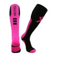 thumbnail image 1 of Pink Ribbon Breast Cancer Awareness Support OTC Socks (Black/Neon Pink/Graphite, Large), 1 of 2