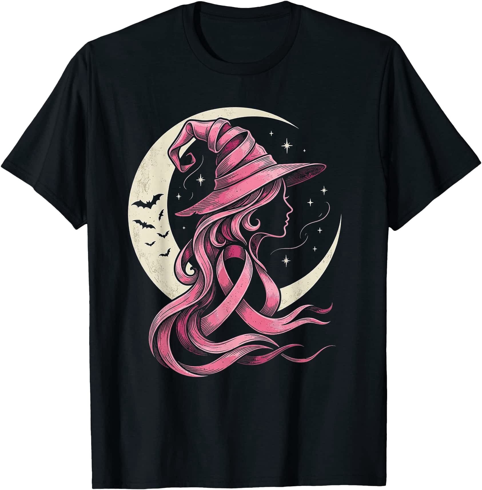 Sign Language For Pink Ribbon Pink Ribbon Breast Cancer Halloween Witch T-Shirt - Walmart.com