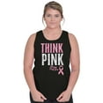 thumbnail image 1 of Pink Ribbon Cure Breast Cancer Awareness Tank Top Tee Shirt Women Brisco Brands S, 1 of 6